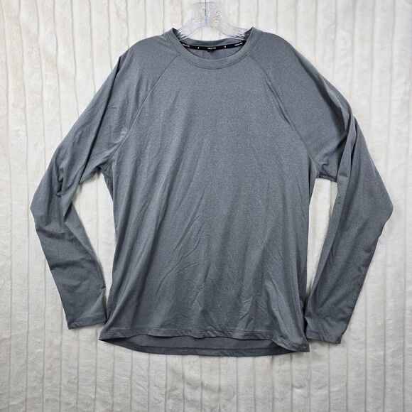 Public Rec Men’s Gray Go-To Crew Long Sleeve T-Shirt Size L - Picture 1 of 10